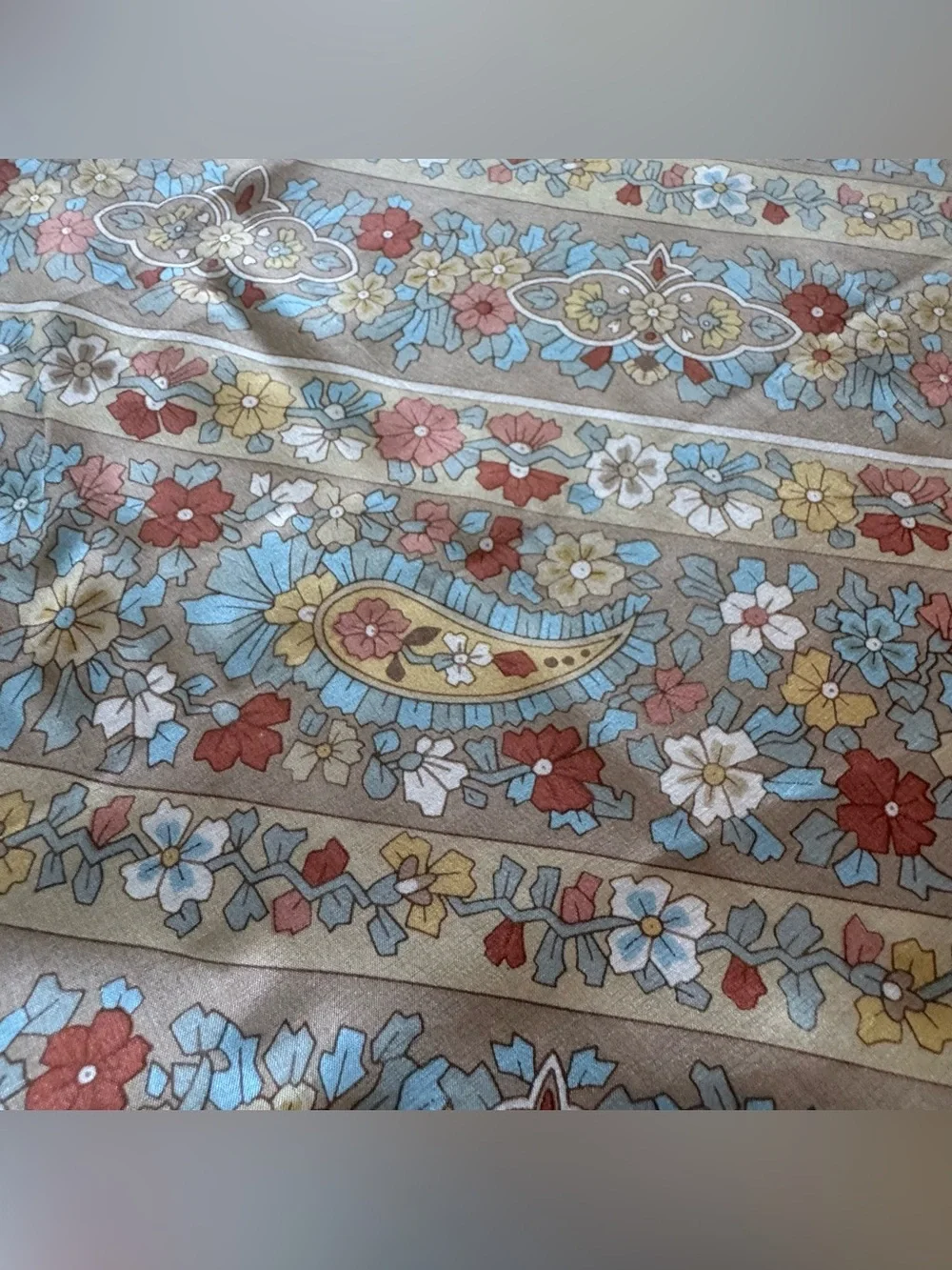 Vintage The Specialty House 100% Silk Paisley Floral Scarf Square Made in Japan